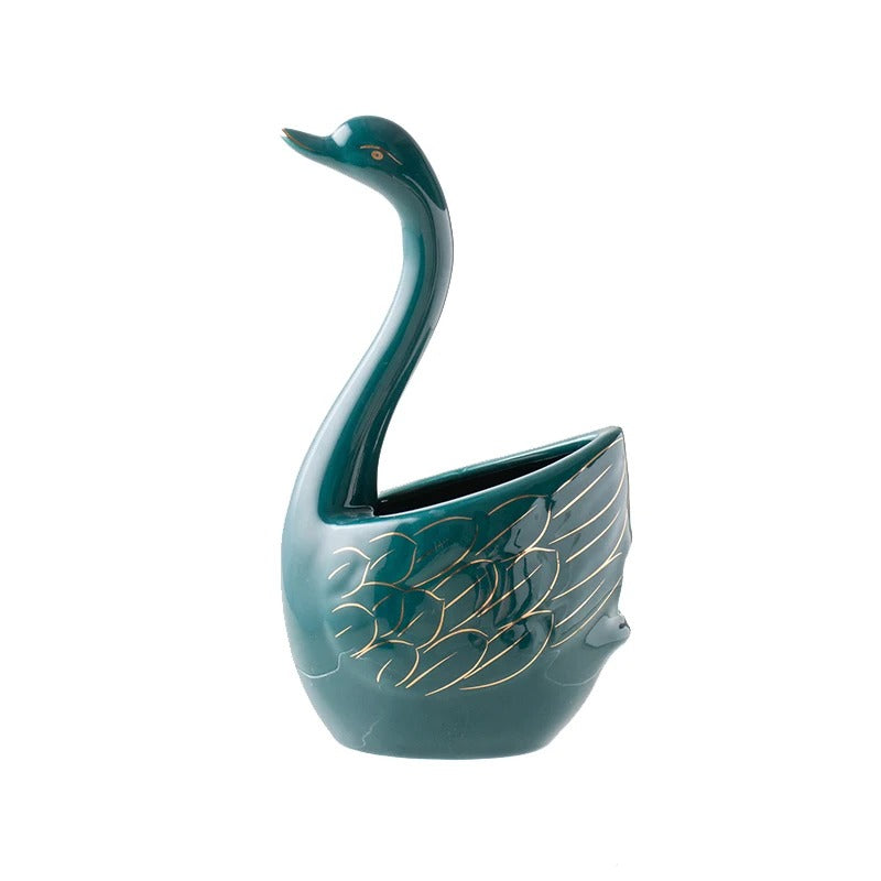 ceramic swan fruit fork set, view 17 - MRSLM