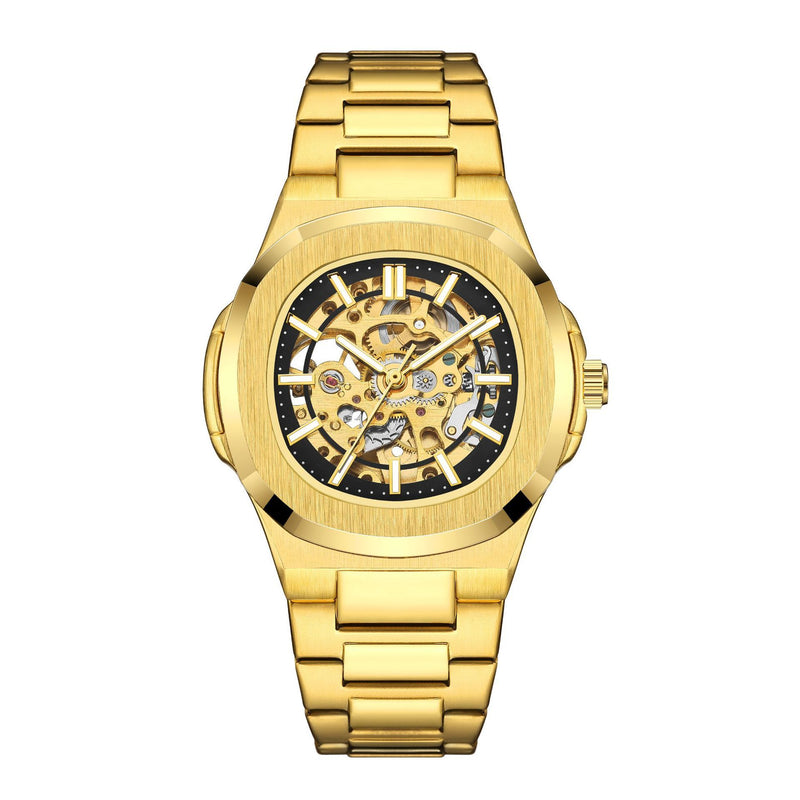 Men's hollow automatic mechanical watch, view 6 - MRSLM