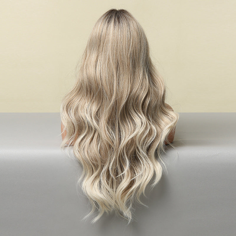 medium large wave mixed color wig, view 6 - MRSLM