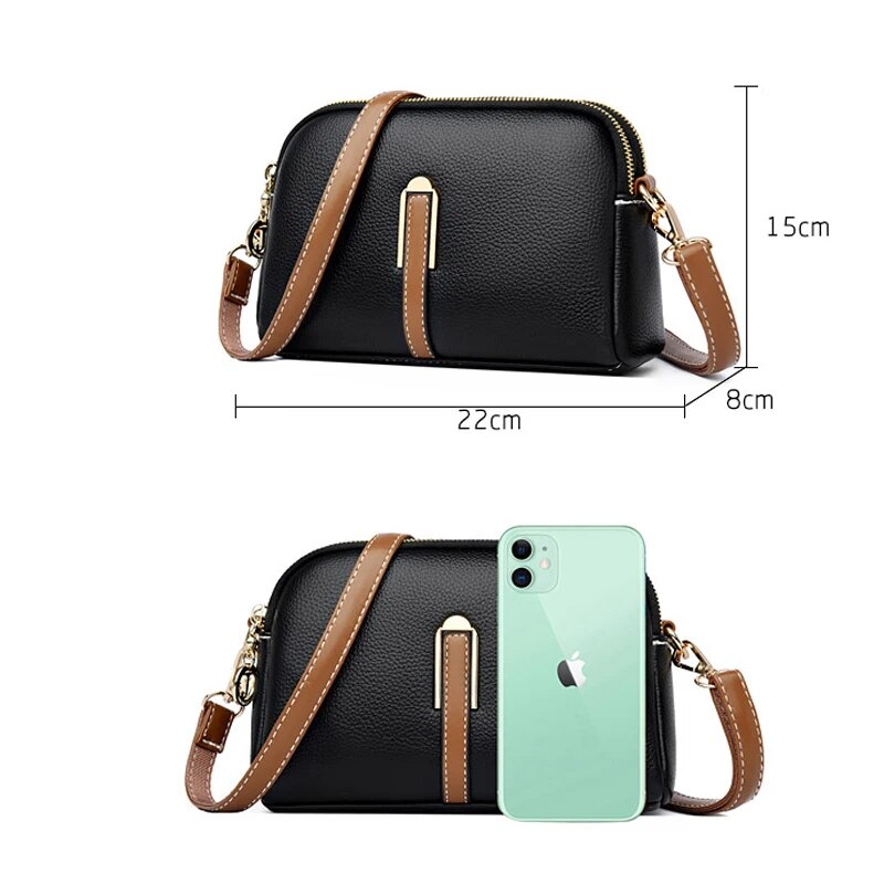 leather crossbody bag, view 9 - MRSLM