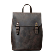 retro cowhide backpack, view 3 - MRSLM