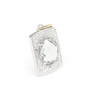 green amethyst silver pendant, view 6 - MRSLM