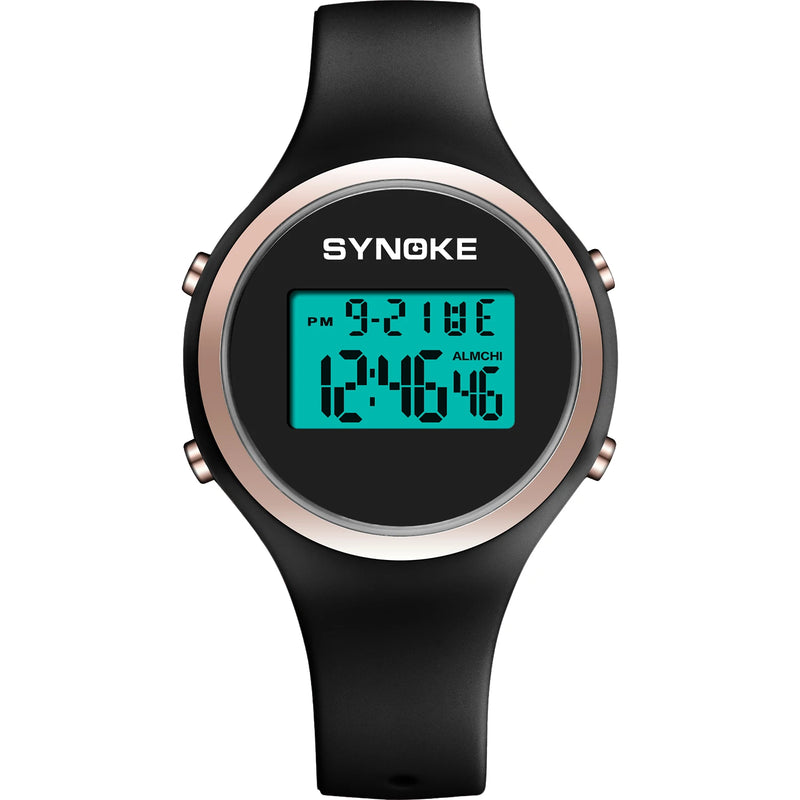 women's waterproof digital sports watch, view 3 - MRSLM