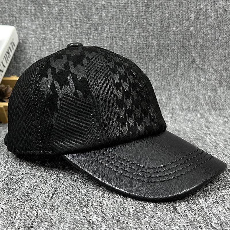 genuine leather baseball cap, view 6 - MRSLM