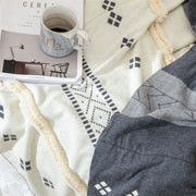 cotton tufted throw blanket, view 10 - MRSLM