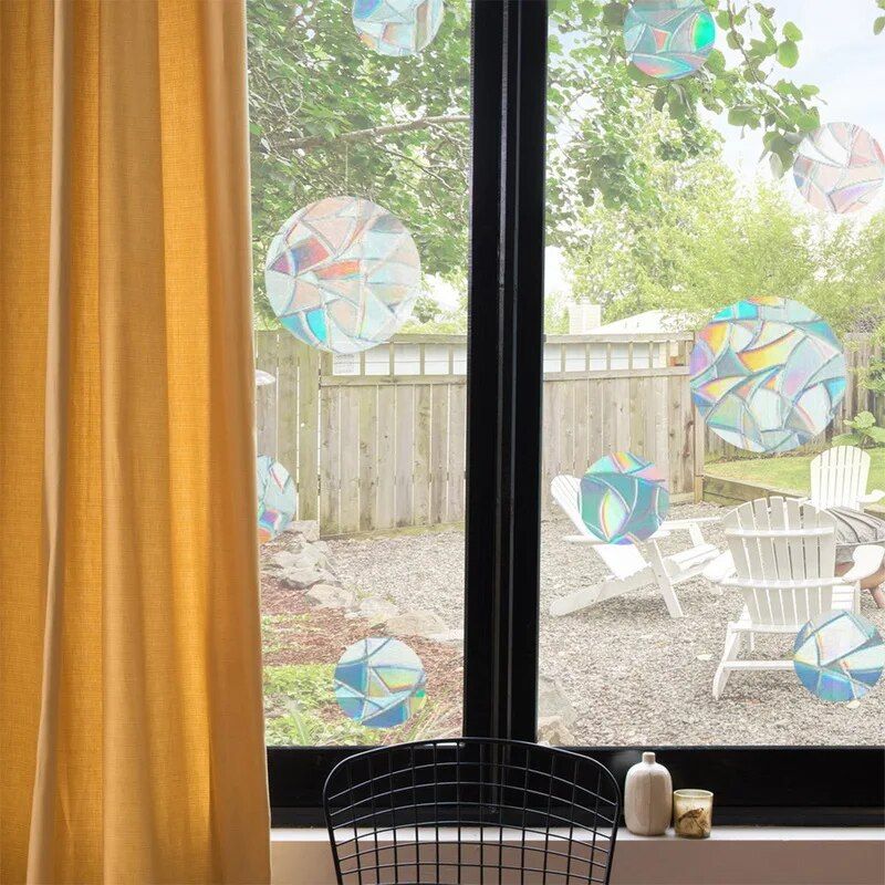 3D rainbow window decals, view 3 - MRSLM