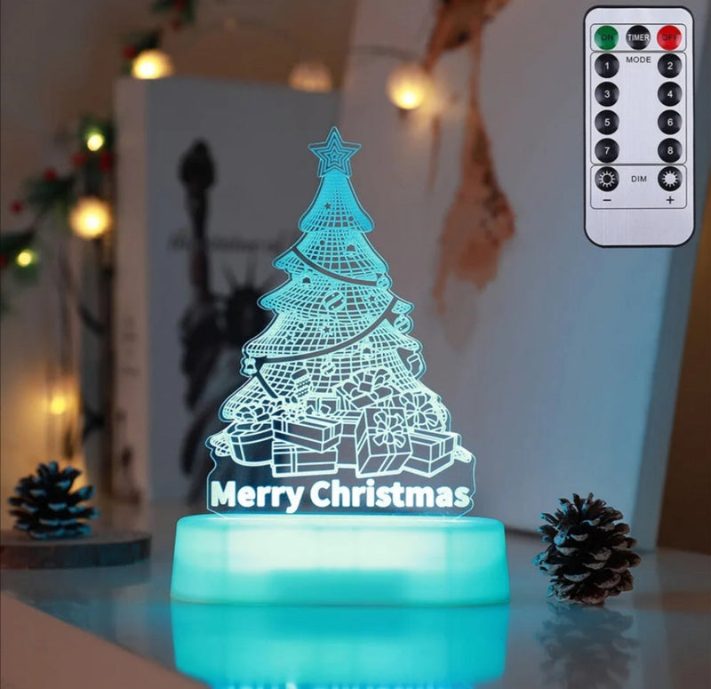 christmas 3d acrylic led night light, view 13 - MRSLM