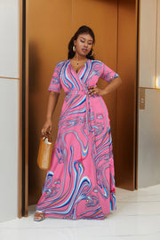 bohemian tie-dye swing dress, view 10 - MRSLM