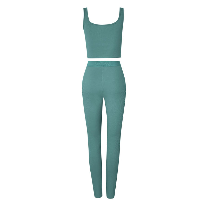 women's vest and cropped pants sports yoga suit, view 13 - MRSLM