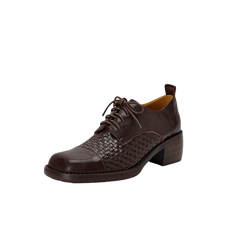 women's lace-up leather heels, view 2 - MRSLM