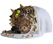 Flame skull flat brim rivet cap - MRSLM