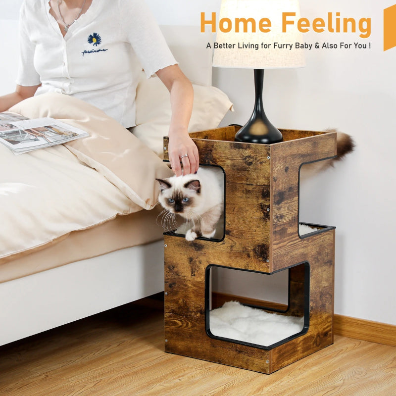 two-piece cat bed set with teaser, view 6 - MRSLM