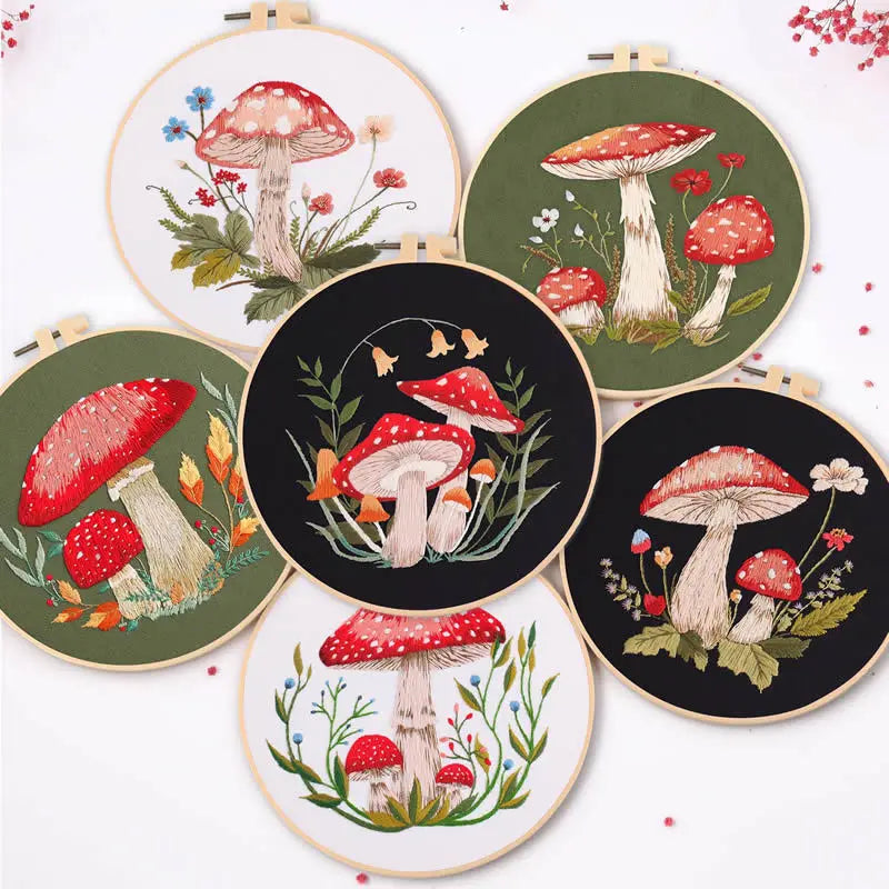 Mushroom embroidery kit, view 8 - MRSLM