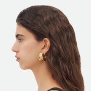 18k gold plated spiral stud earrings, view 8 - MRSLM