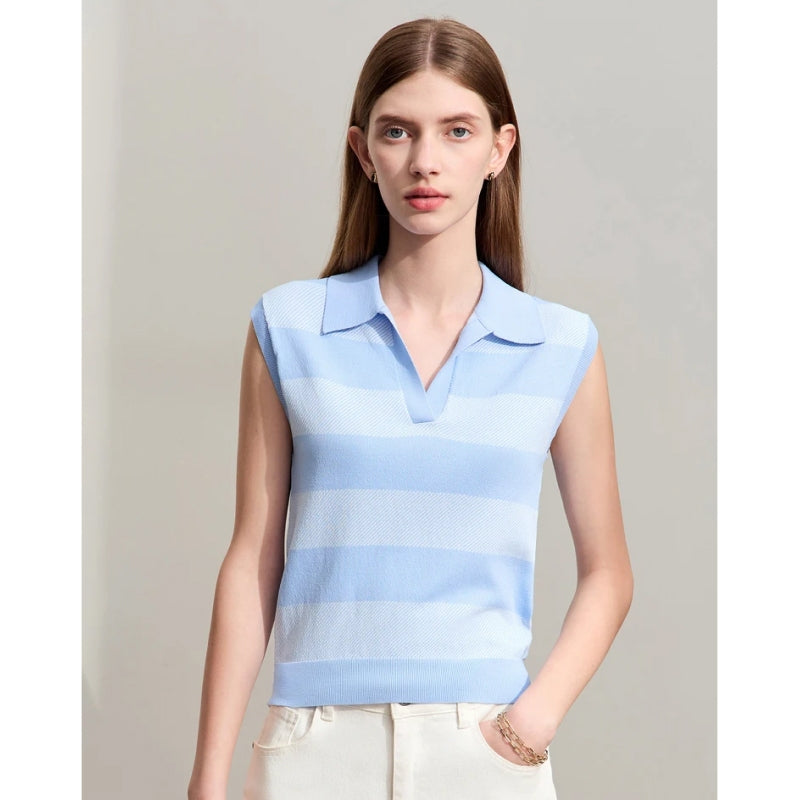 sleeveless knit sweater, view 2 - MRSLM