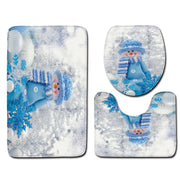 Christmas snowman 3-piece bathroom mat set - MRSLM