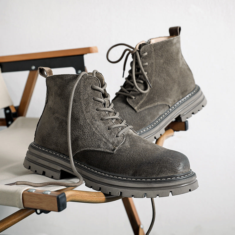 men's vintage leather ankle boots, view 7 - MRSLM