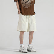 Retro workwear embroidered pocket shorts, view 2 - MRSLM