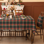 Christmas plaid tablecloth, view 5 - MRSLM