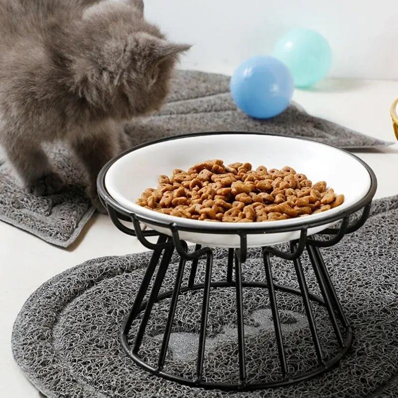 iron pet feeder stand, view 7 - MRSLM