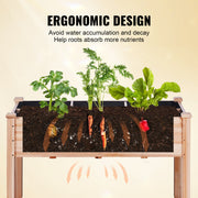 elevated wooden garden bed planter kit, view 6 - MRSLM