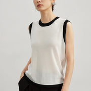 merino wool o-neck pullover vest, view 7 - MRSLM