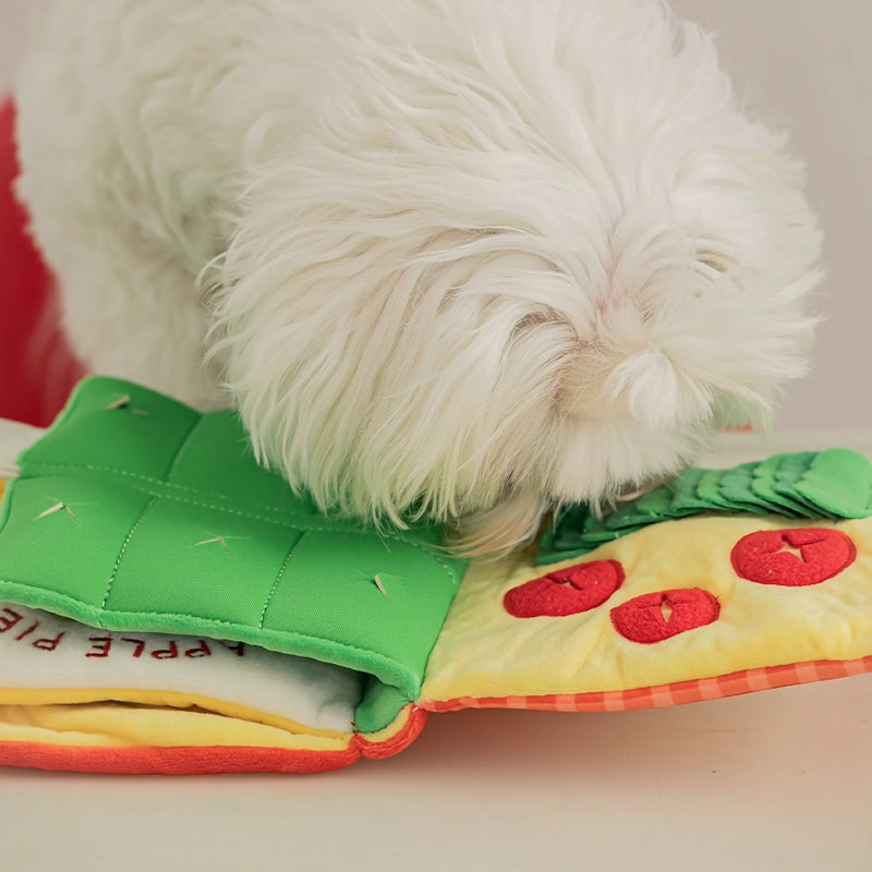 interactive dog squeak and sniff toy book, view 6 - MRSLM