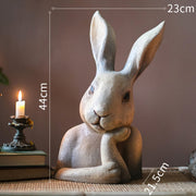 rabbit bust sculpture, view 6 - MRSLM