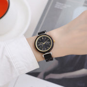 ebony wood quartz watch, view 2 - MRSLM