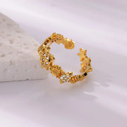 cubic zirconia turtle ring, view 9 - MRSLM