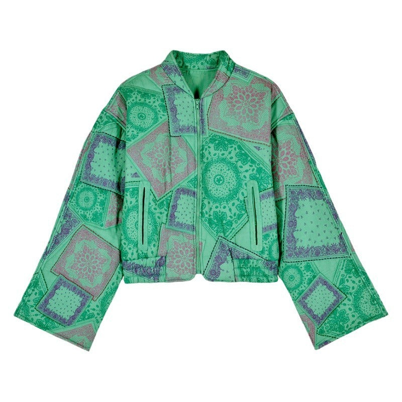 printed short zipper jacket, view 5 - MRSLM