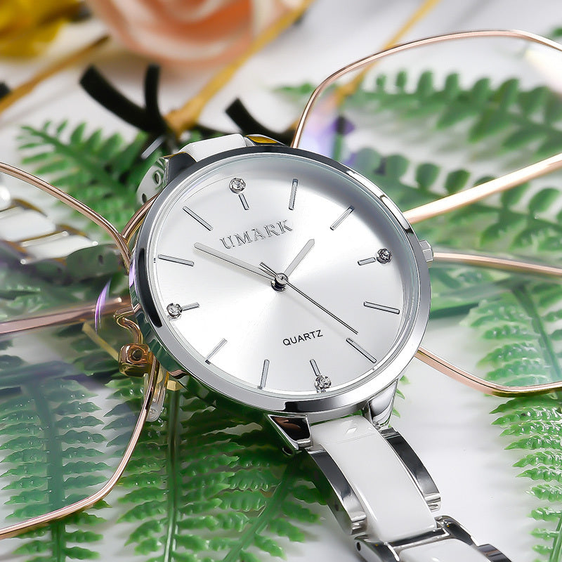 Ladies' ceramic strap quartz watch, view 2 - MRSLM