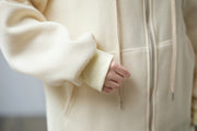 women's plus size fleece hooded zip coat, view 4 - MRSLM
