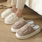 plaid plush cotton slippers - MRSLM