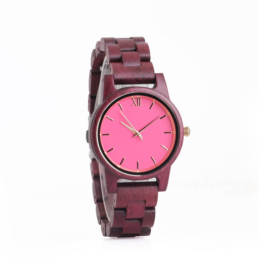 ladies wooden quartz watch - MRSLM
