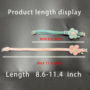 adjustable cat collar with flower and bell, view 11 - MRSLM