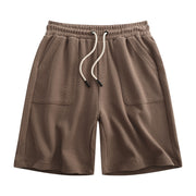 Men's drawstring cotton sports shorts, view 9 - MRSLM