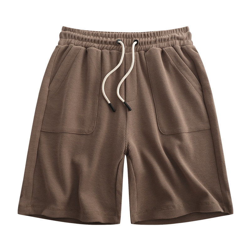 Men's drawstring cotton sports shorts, view 9 - MRSLM
