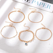 blue evil eye anklet bracelet, view 6 - MRSLM