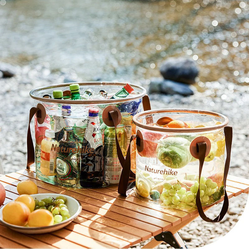 portable transparent folding bucket, view 3 - MRSLM