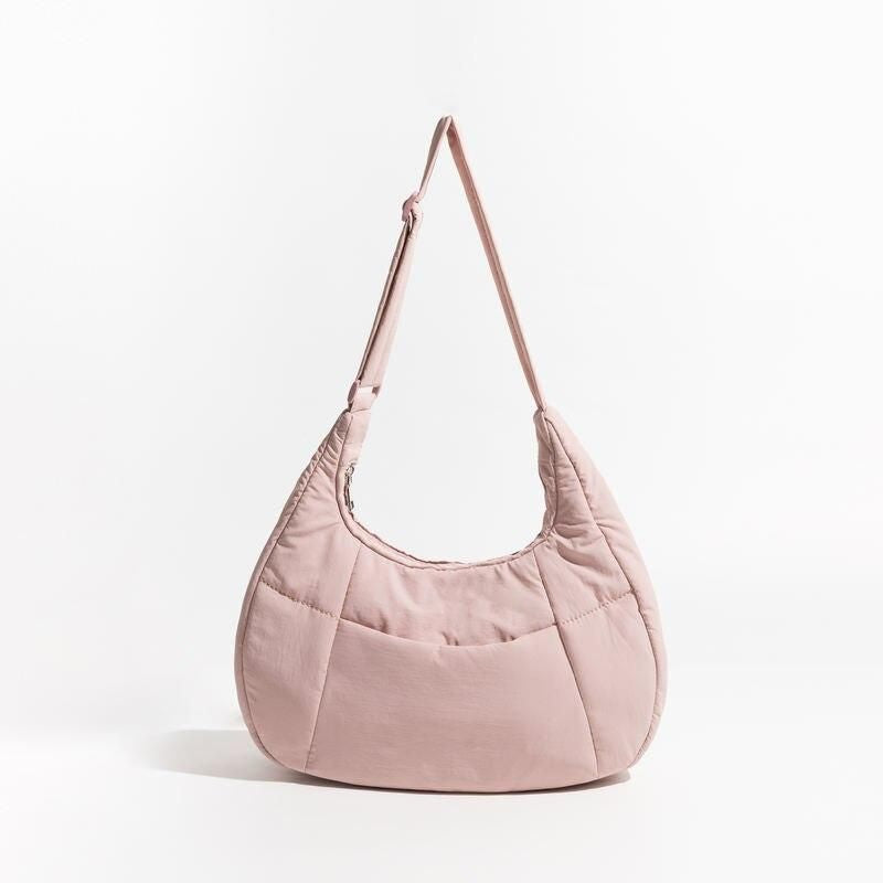 half moon puffer shoulder bag, view 2 - MRSLM