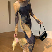 knit halter dress and skirt two-piece set, view 3 - MRSLM