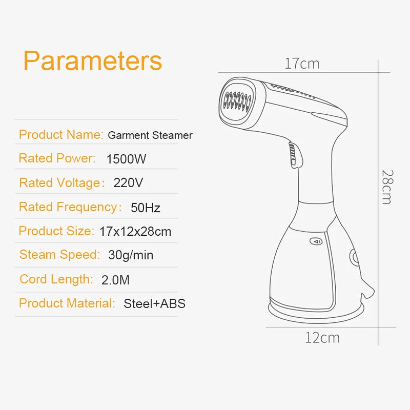 quick-heat handheld garment steamer, view 8 - MRSLM