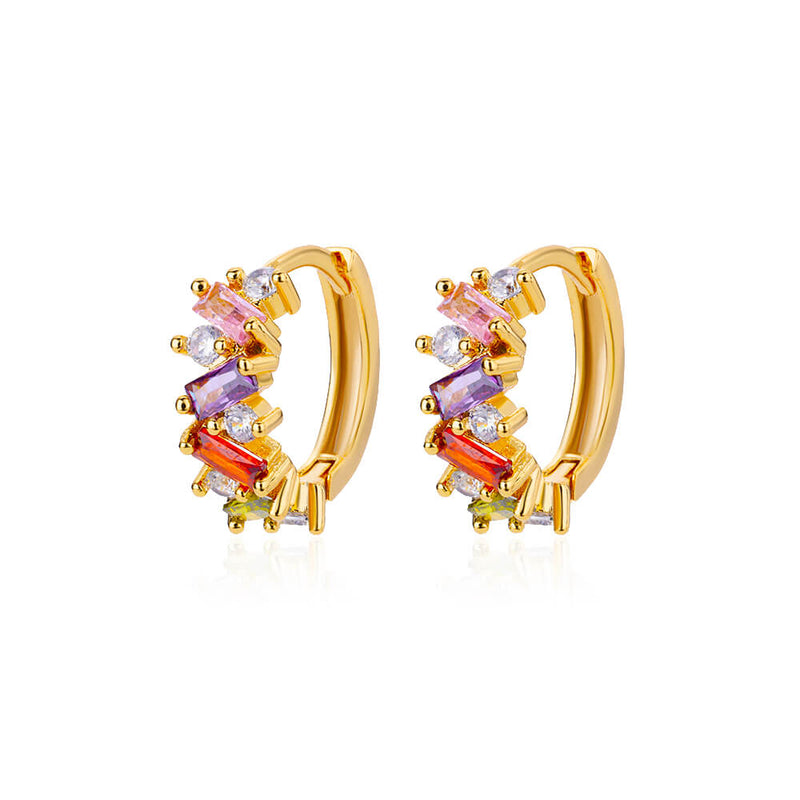 blue zircon hoop earrings, view 6 - MRSLM