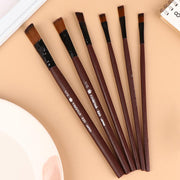 6-piece nylon artist paint brush set, view 4 - MRSLM