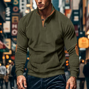 Men's corduroy stand collar sweater - MRSLM