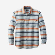 Men's fleece-lined striped shirt jacket, view 2 - MRSLM