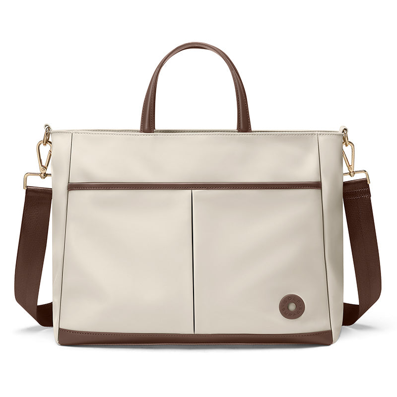 women's lightweight nylon shoulder tote, view 9 - MRSLM