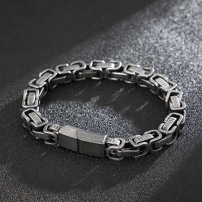 welded woven titanium steel bracelet, view 7 - MRSLM