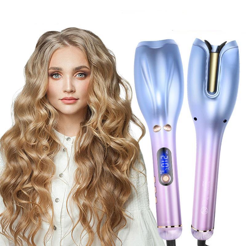 automatic lcd ceramic rotating hair curler - MRSLM